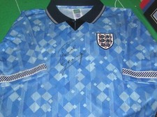 Paul Gazza Gascoigne Signed England Italia 90 World Cup 1990 Third Shirt