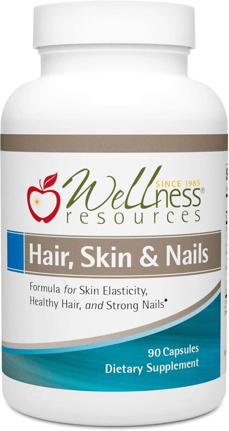 Wellness Resources Hair, Skin & Nails with Biotin, Cynatine HNS Keratin, OptiMSM