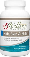 Wellness Resources Hair, Skin & Nails with Biotin, Cynatine HNS Keratin, OptiMSM