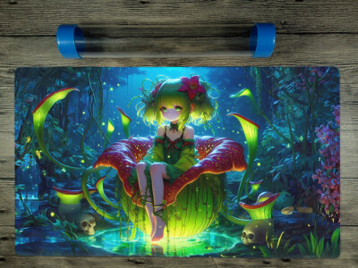 Ygomat Traptrix Sera Trading Card Game OCG Playmat TCG Mat Free Best Tube / Bag