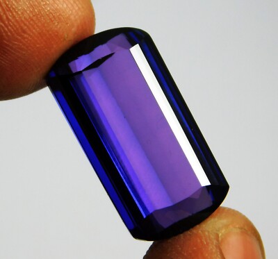 CERTIFIED 18 Ct Extremely Rare Natural Purple Tanzanite Cushion Loose Gemstone