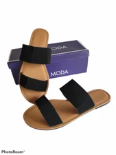 Top Moda Stanton-2 Sandals, Women's Size 10, Black NEW in Box