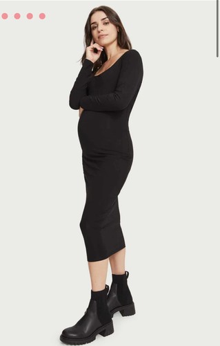 NWT HATCH The Longsleeve Body Maternity Dress Black Sz M - Picture 2 of 9