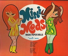 VINTAGE 1960s Mini Mods Paper DOLL LASER REPRODUCTION~Org SZ UNCUT NO.1 TOP SELR