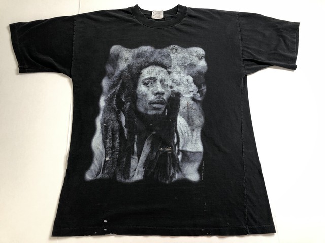 bob marley smoking tee