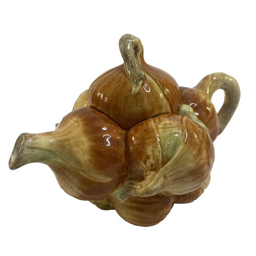 Jay Willfred Andrea by Sadek Onion Majolica Teapot Handpainted Portugal 5.5 in - 第 1/8 張圖片