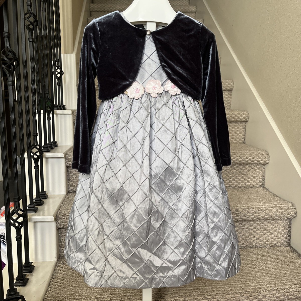 Special Occasion Marmellata Girls Party Dress Size 3T Silver with