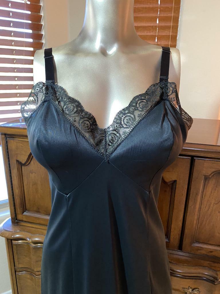 Rogers VTG Black Full Slip size 36 011209 Gem