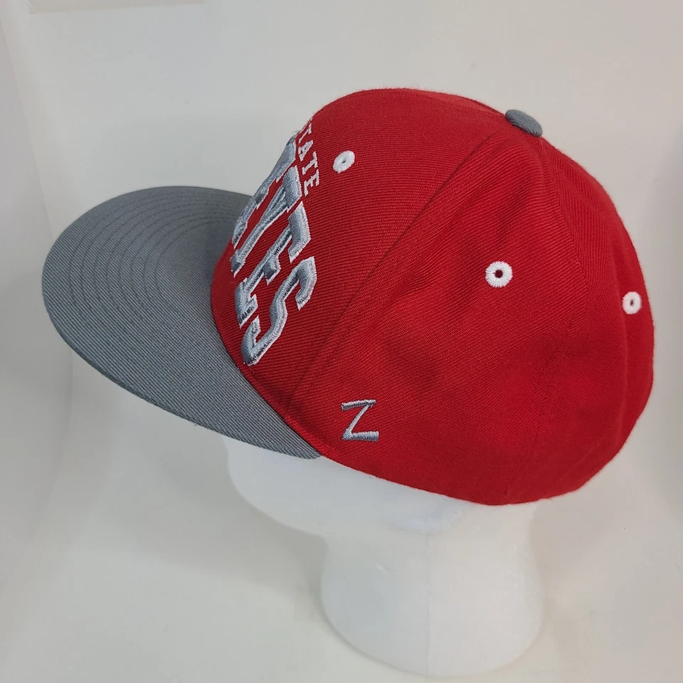 Ohio State University Buckeyes 90s Zephyr Snapback Hat Adjustable Red - Image 4 of 4
