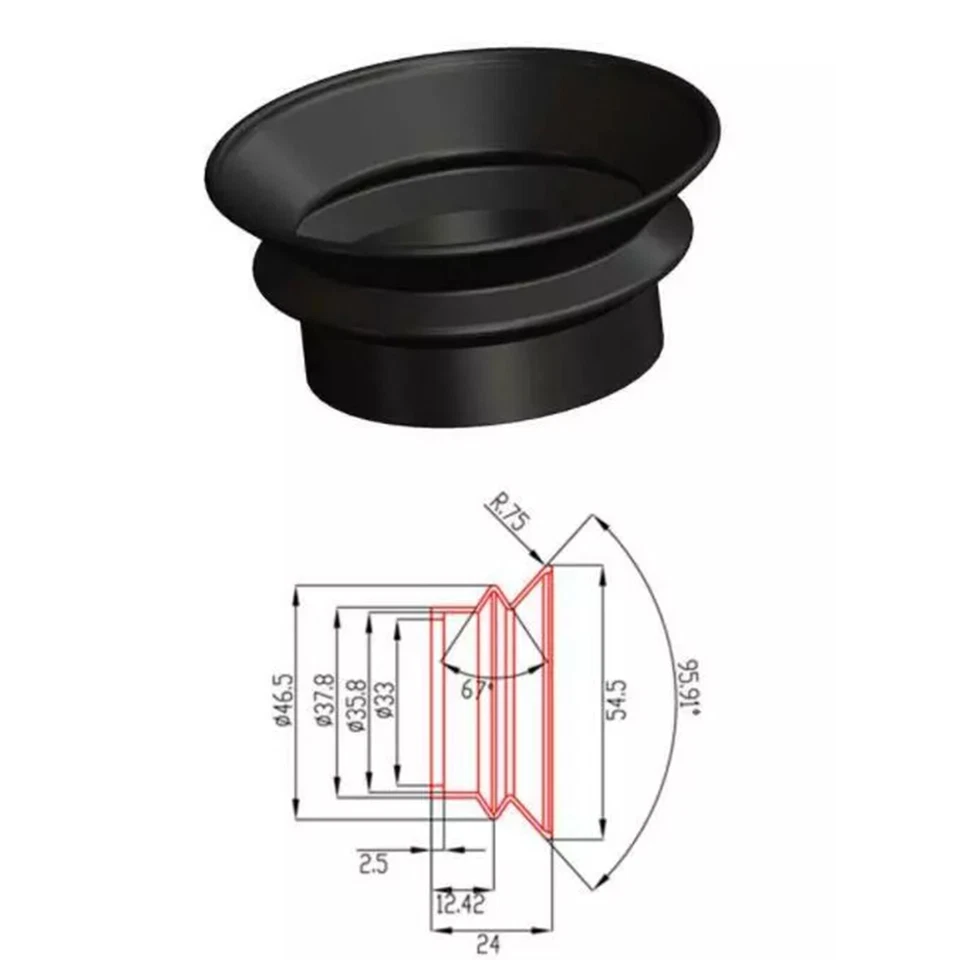 Mira telescópica de visión nocturna de 1 pieza de repuesto para protectores oculares de goma PVS-18 NVG Foto 3 de 4
