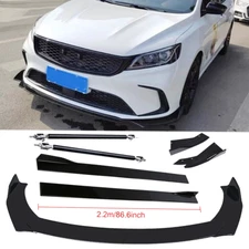Front Bumper Lip Spoiler Splitter Glossy Black For Kia K5 Forte