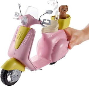 barbie on a scooter