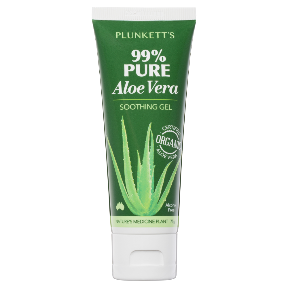 Plunkett's 99% Pure Aloe Vera Soothing Gel 75g Tube Sunburn Relief  Plunketts | eBay