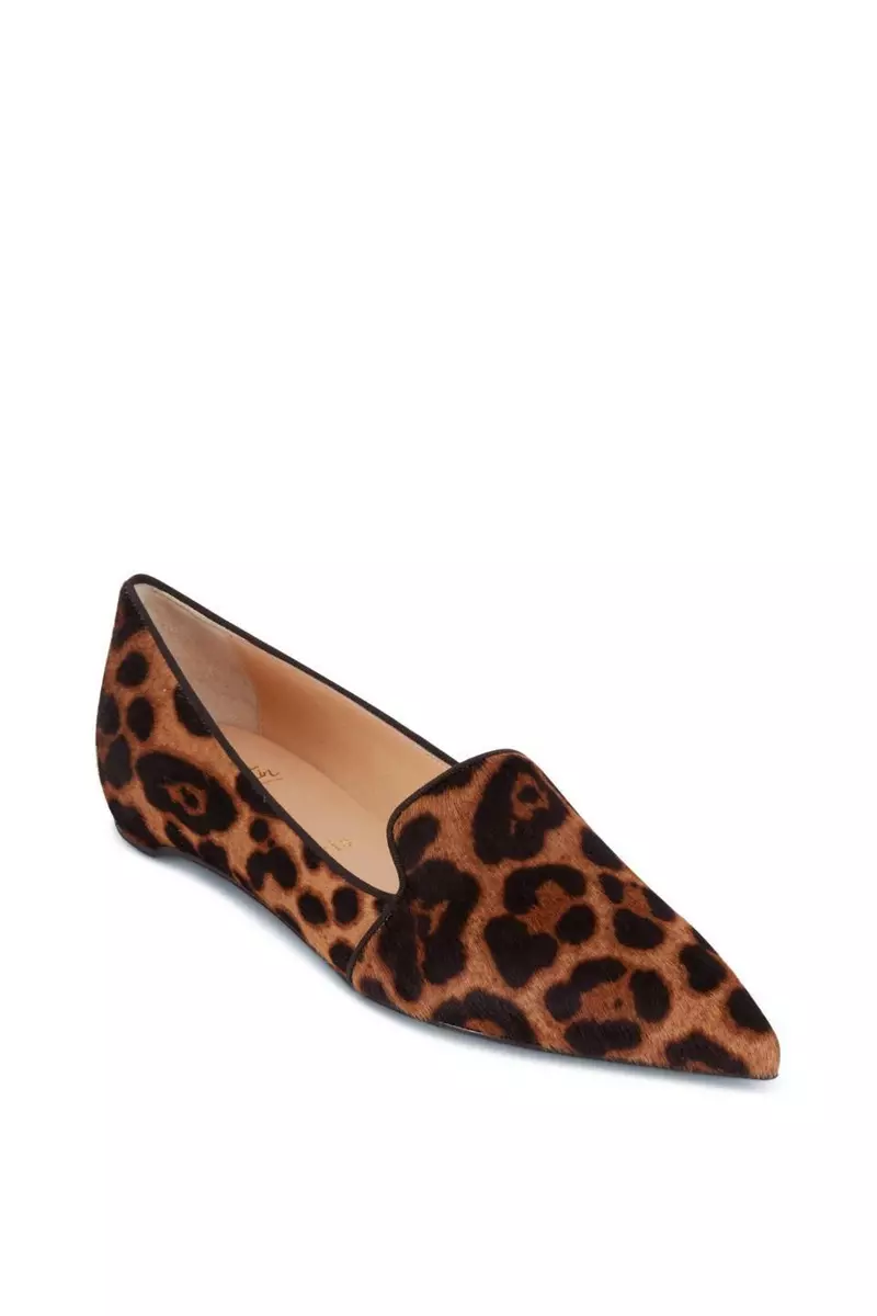 Christian Louboutin KASHASHA Pony Leopard Flat Loafers Ballerina