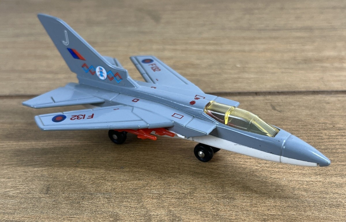 USED Vintage Matchbox Skybusters Tornado F-132 Jet, SB22, Grey