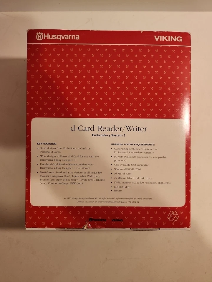 Husqvarna Viking Digitizing Embroidery System 5 + Disc & Book Win 95/98/NT - Image 2 of 3