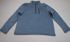 Eddie Bauer Sweatshirt Men XXL Fleece Lined 1/4 Zip Mock Neck Long Sleeve