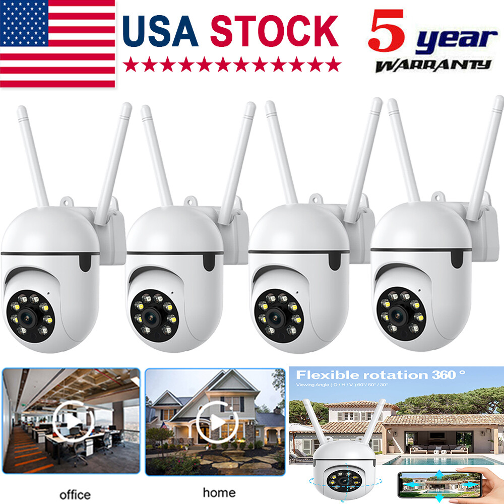 4x Wireless 4G WiFi Security Camera System Smart outdoor Night Vision Cam 1080P