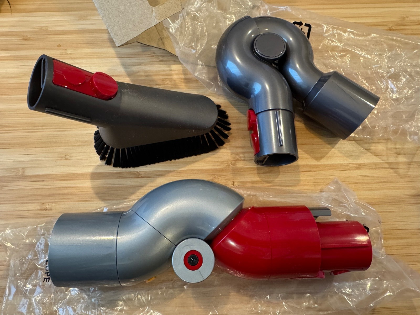 3 NEW OEM Dyson Quick Release Adaptors with Adjustable Angle Brush Tool