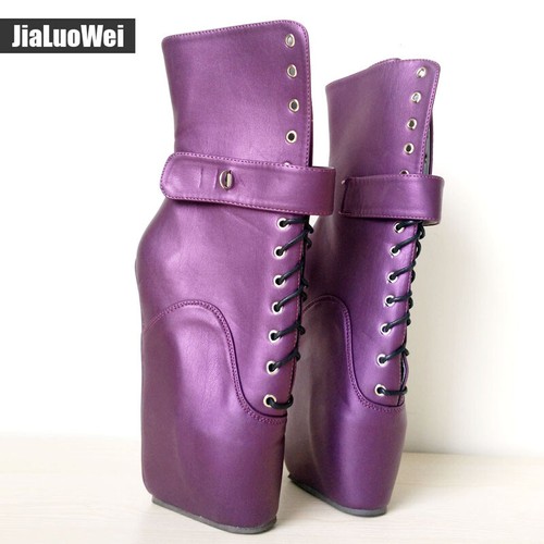 18cm Wedge Heel Womens Lace Up Ballet Ankle Boots Mens Nightclub Plus Size 36-46 - Picture 24 of 26