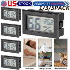 Digital LCD Indoor Temperature Humidity Meter Thermometer Fahrenheit Hygrometer