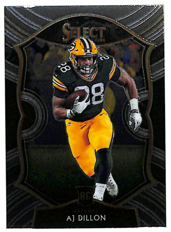 2020 Panini Select #65 AJ Dillon Concourse rookie RC card Packers