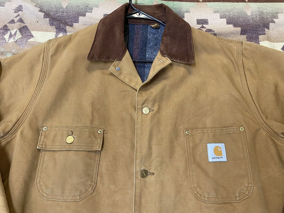 VTG Carhartt Blanket Lined Chore Coat size 44 46 6BLC Made VTG Carhartt Blanket Lined Chore Coat size 44 46 6BLC Made