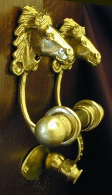 ICELANDIC HORSE Bronze DUET Door Knocker