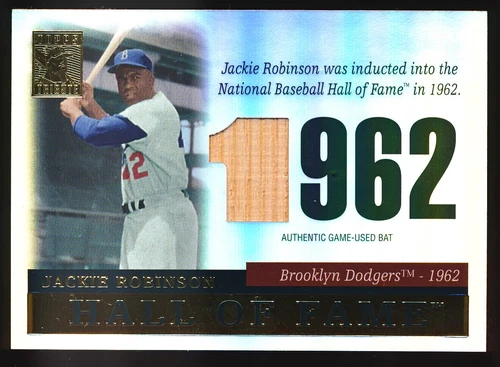 2004 Topps Tribute Hall of Fame Silver Jackie Robinson Bat