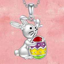 Easter Bunny Necklace  with gift box