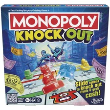 Monopoly Knockout Board Game 2-8 Players 20 Mins Ages 8+