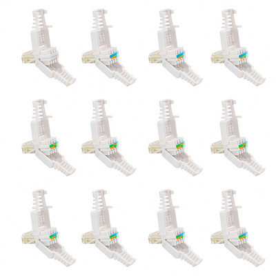 10x RJ45 Stecker werkzeuglos 8P8C Cat5/5e/6 AWG26 PoE UTP crimpfrei 5,7mm 568A/B