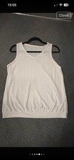 Ladies Cream Vest Top Size L Cute Little Number For Summer