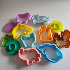 Bundle Lot Of Play Doh Cookie Cutters Plastic Moulds x 12
