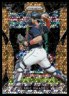 2019 Panini Prizm Prizms Neon Orange Donut Circles #294 Eric Haase /150 - BB