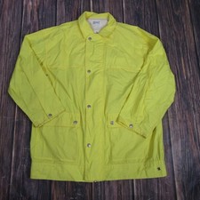 Vintage Esprit Jacket Youth Yellow Windbreaker Snap Front Sailing 90s Nautical