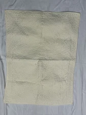 Home Classics Set Of 2  White Quilted Pillow Cases Shams, Size 30"L X  22.5"W.3V