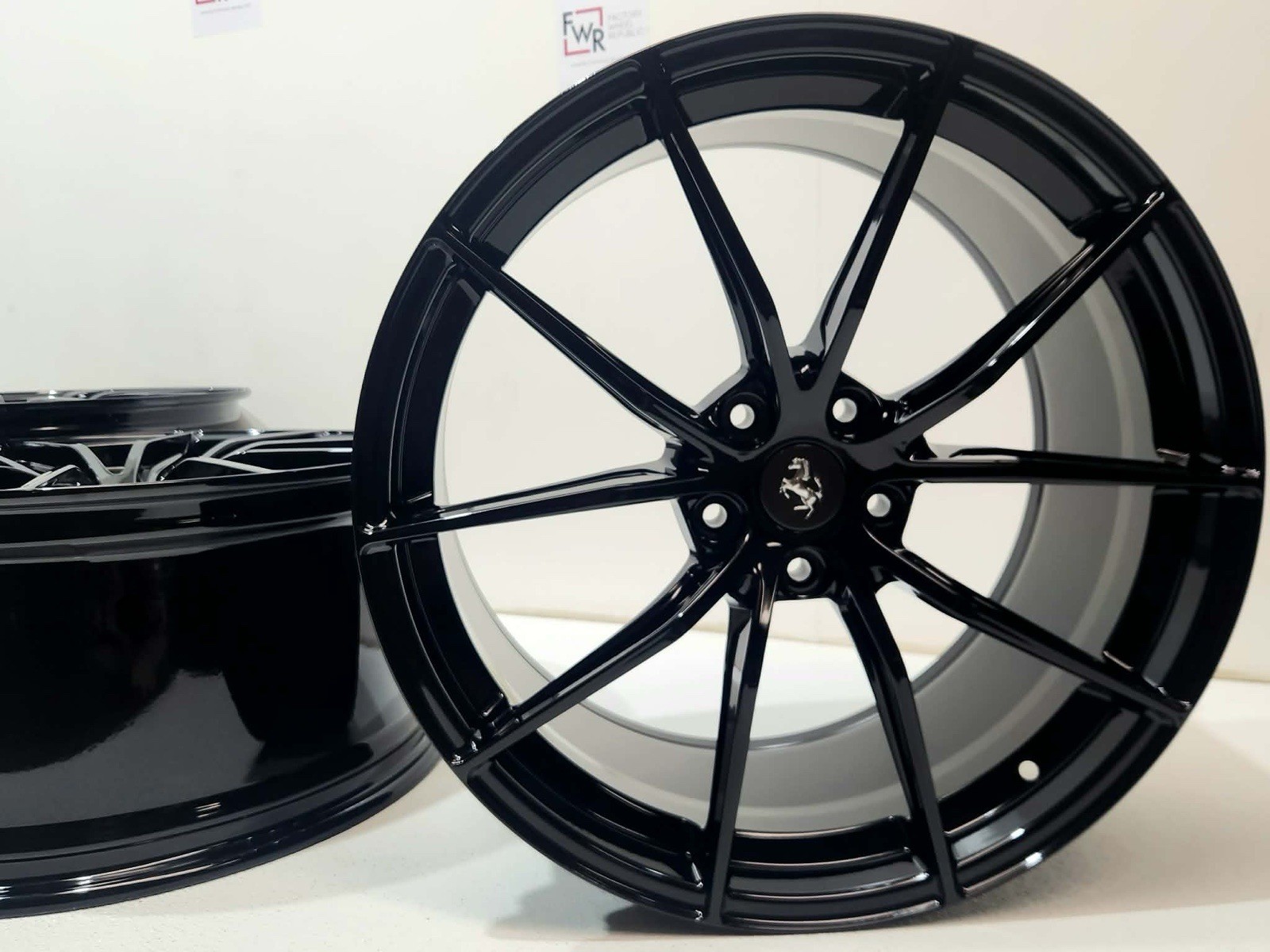 20” FERRARI 812 SUPERFAST F12 TDF SF90 RIMS WHEELS FACTORY OEM GLOSS Black  🔥🔥