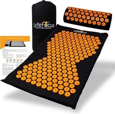 LyfeFocus Acupressure Mat & Pillow Set with Travel Bag(no package)