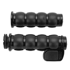 Motorcycle Hand Grips Handle Bar 25.4mm Inner Diameter For Touring Bagger Black