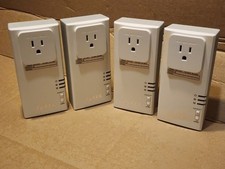 ZyXEL PLA-407 Pass-thru Ethernet Adapter Powerline Adapter Pack of 4 -Free ship