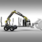 Holzrückewagen Jansen HRW-30, Holzanhänger mit Ladekran, Forstanhänger