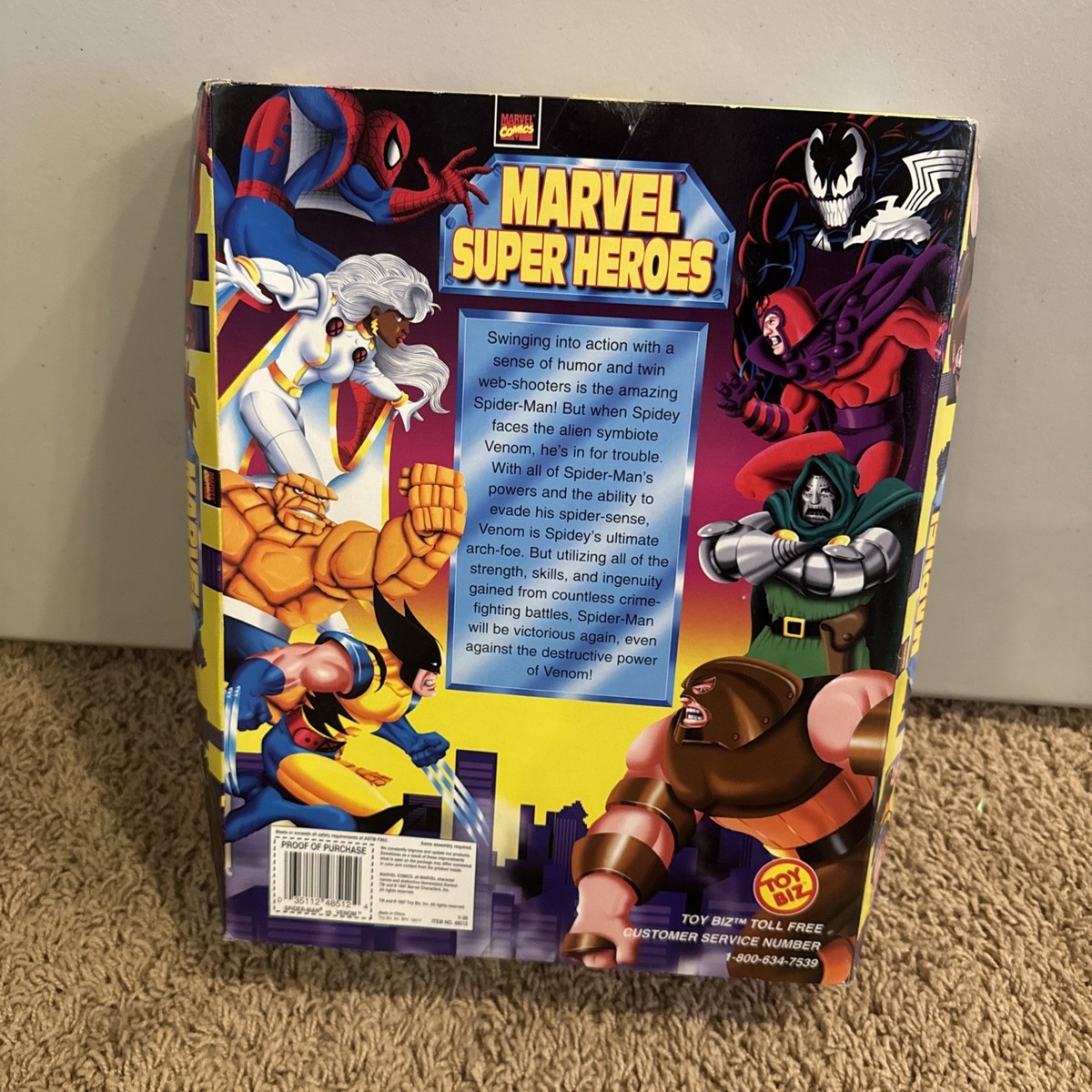 RARE Vintage 1994 ToyBiz 10” SPIDER-MAN vs. VENOM Action Figure