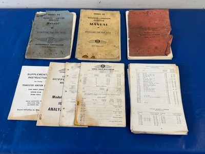 (3) Vintage Merc Tronic Model 98 88 Magneto Ignition Analyzer Manuals Operation