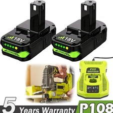 2X BATTERY FOR Ryobi 18V Li-Ion Battery or P117 Charger P102 P103 P105 P107 P108