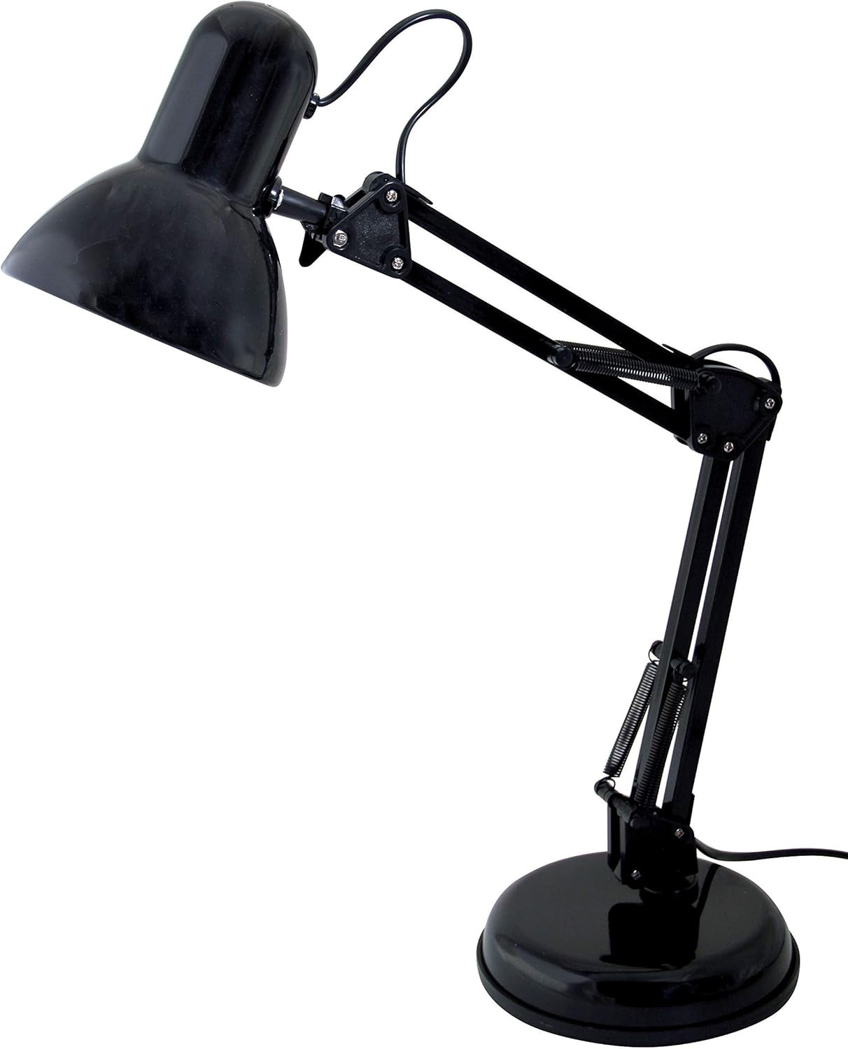 Lampada Architetto Charleston XL Braccio Snodato E27 Nera/Bianca