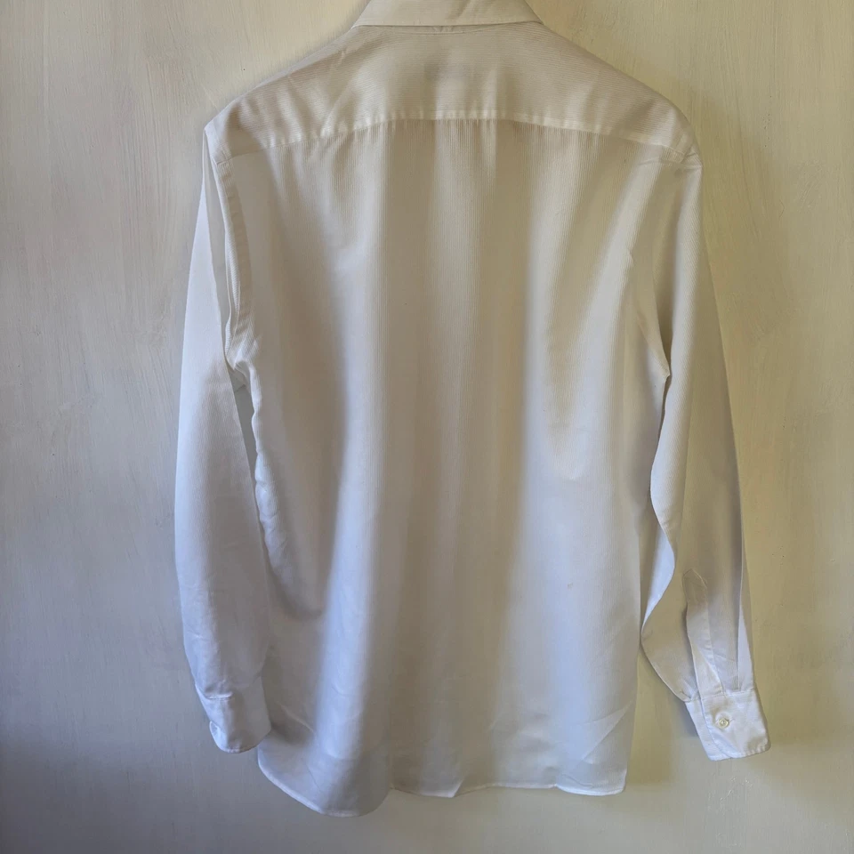 Camisa de vestir blanca manga larga Christian Dior de colección para hombre 15,5 34-35 Q.V. Foto 2 de 4