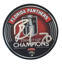 Jesper Boqvist Signed Autographed Florida Panthers 2025 Stanley Cup Puck