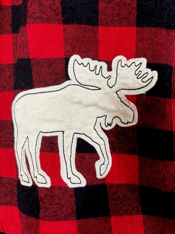 Lazy One Three Piece Pajama Set Button Shirt, Lg Sl Tee & Yoga Pants Mooseltoe - Image 4 of 4