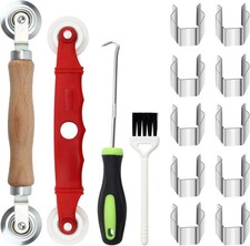 Window Screen Repair Kit Mesh Spline Roller Tools with...